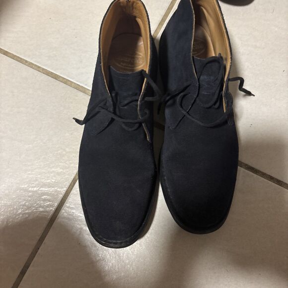 Church\'s Custom Grade Shoes Men (EU) 41 Blue Suede Lace-Up Chukka Men 8-81/2 main image 4